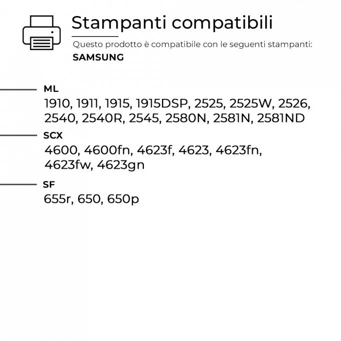 Toner Samsung MLT-D1052L SU758A Nero Compatibile