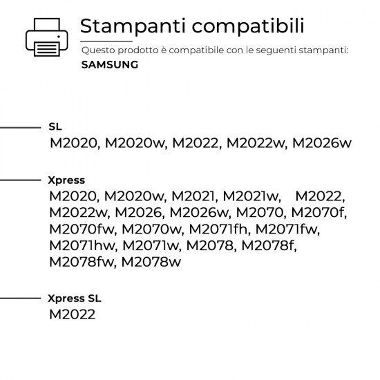 2 Toner Samsung MLT-D111XL Nero Compatibili