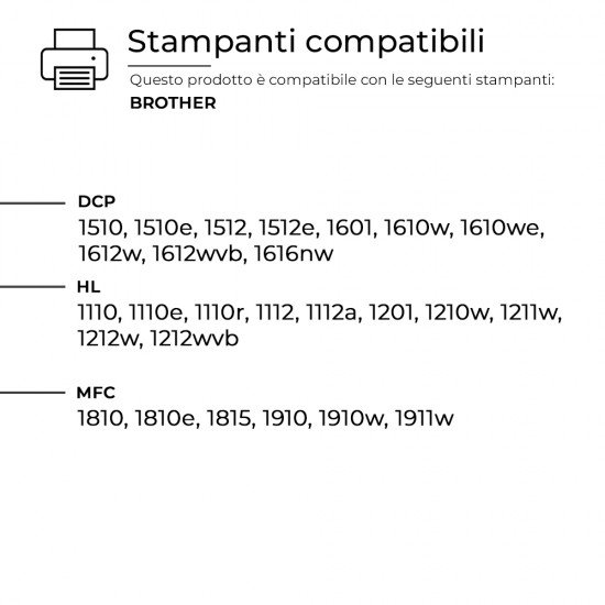 10 Risme di carta A4 + 2 Toner per Brother TN1050 TN-1050 Nero Compatibile