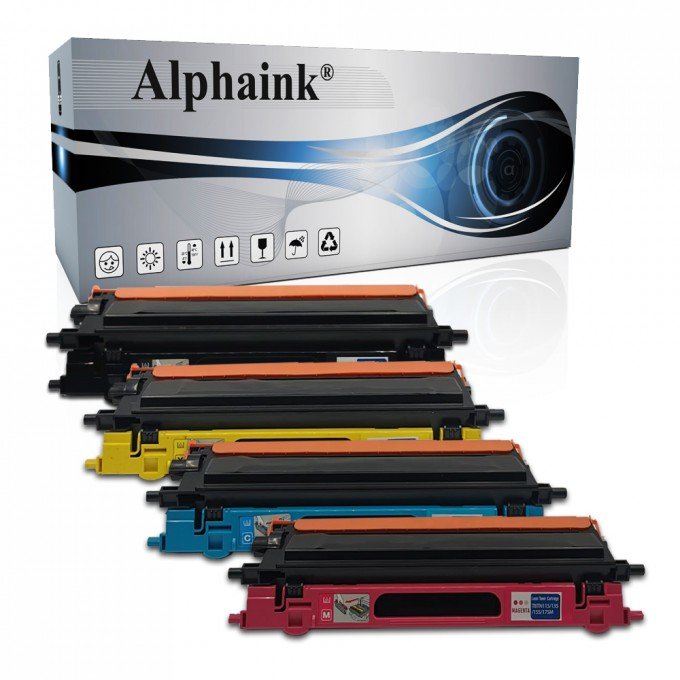 4 Toner Brother TN-135 Nero + Colori Compatibili