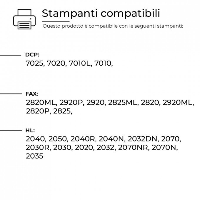 Toner Brother TN-2000 Nero Compatibile