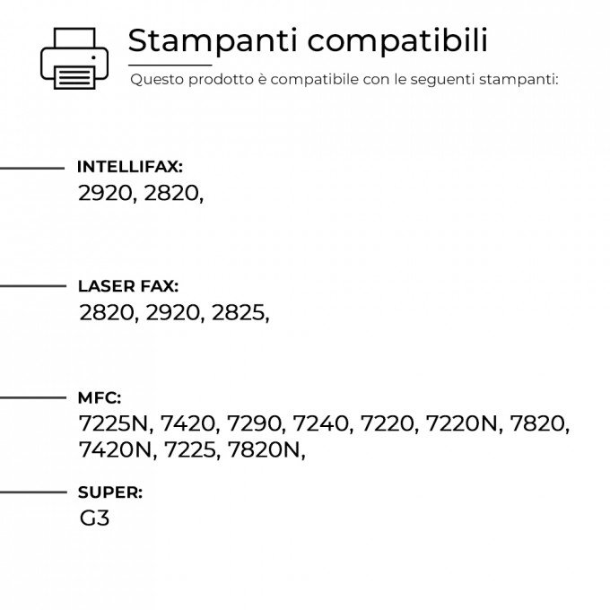 Toner Brother TN-2000 Nero Compatibile