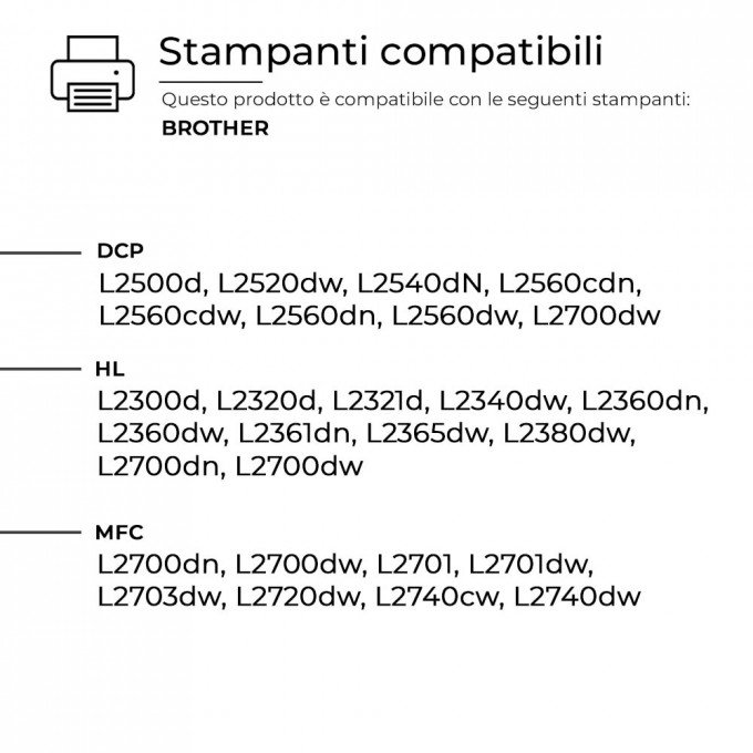 2 Toner per Brother TN2320 TN-2320 Nero Compatibili