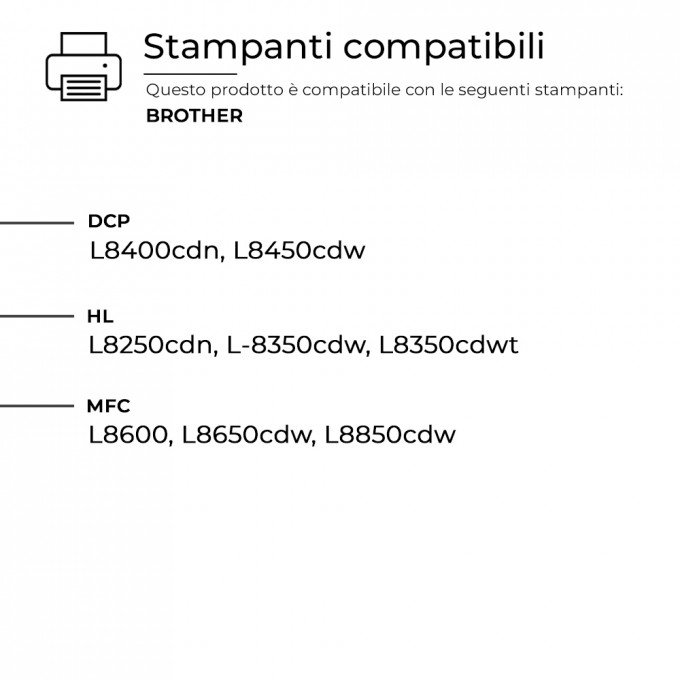 Toner per Brother TN-326C TN-336C Ciano Compatibile