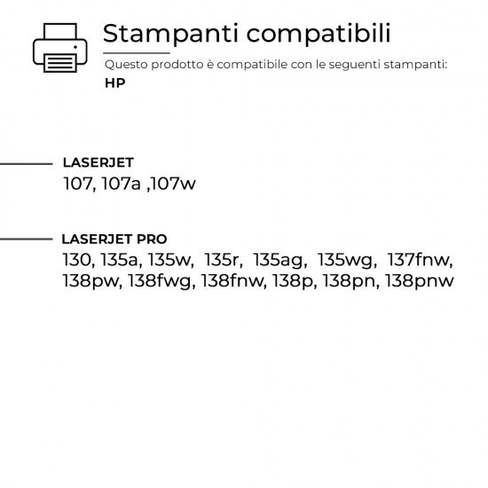 Toner HP W1106X 106X NO CHIP Nero Compatibile