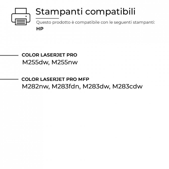 4 Toner per HP W2210A 207A MCVP Nero + Colore CON CHIP Compatibile