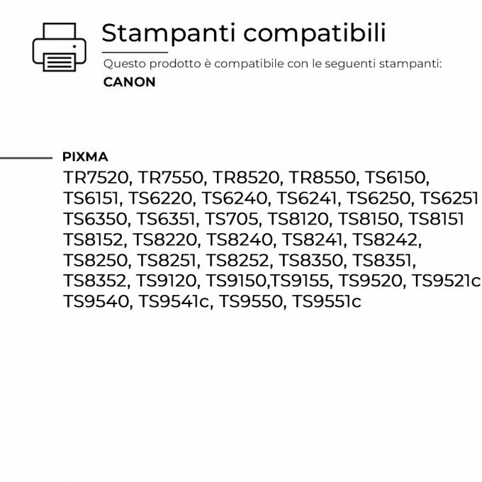Cartuccia Canon PGI-580 XXL 1970C001 Nero con CHIP Compatibile