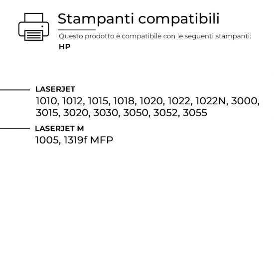 Toner HP Q2612A 12A Nero Compatibile