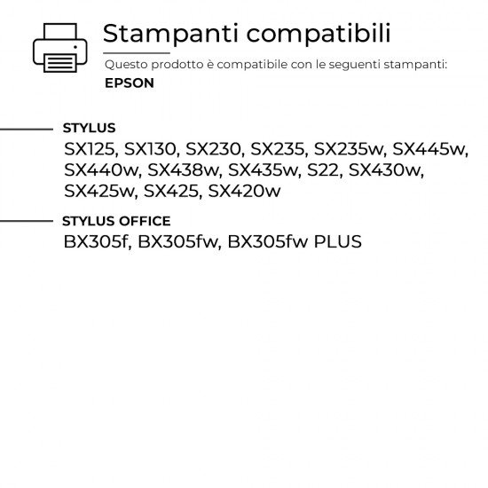 10 Cartucce Epson T1285 C13T12854010 Nero + Colore Compatibili