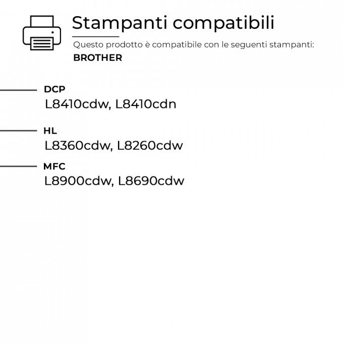 4 Toner Brother TN-423 Nero + Colore Compatibili