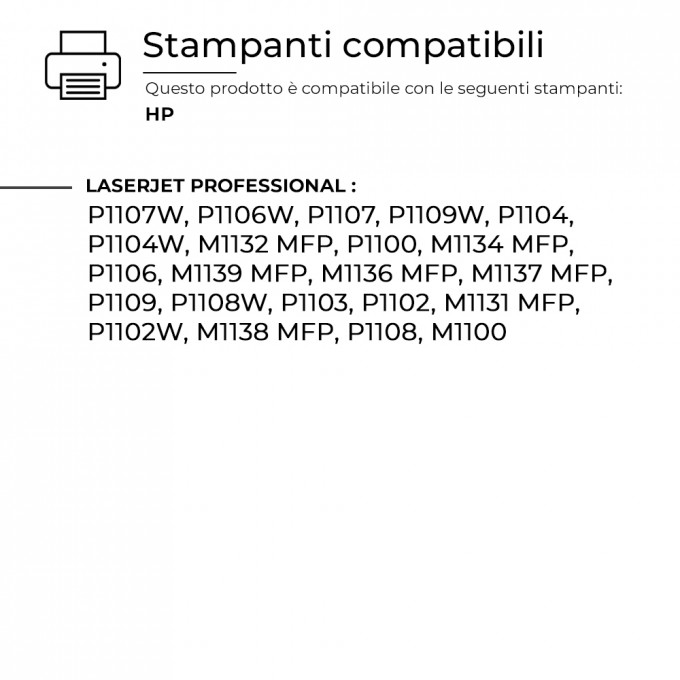 3 Toner Hp XL CE285A-CE278A-CB435A-CB436A Nero Compatibile