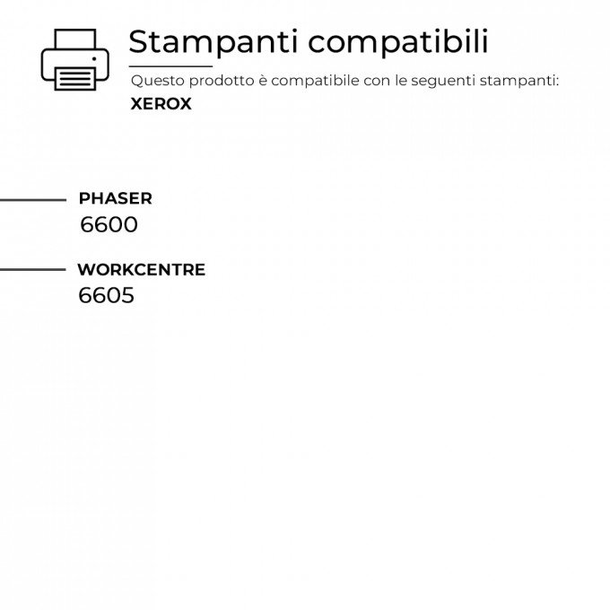 Toner Xerox X6600-BK 106R02232 Nero Compatibile