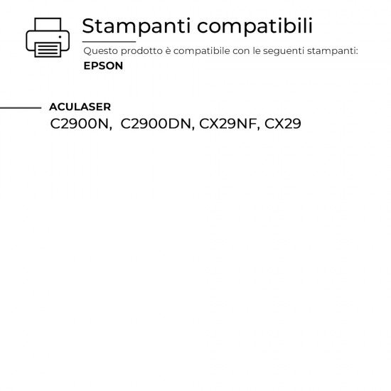 Toner Epson C2900-BK S050630 Nero Compatibile