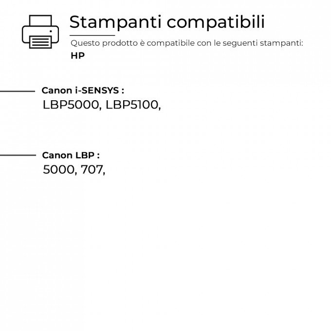 Toner Canon EP707BK Nero Compatibile