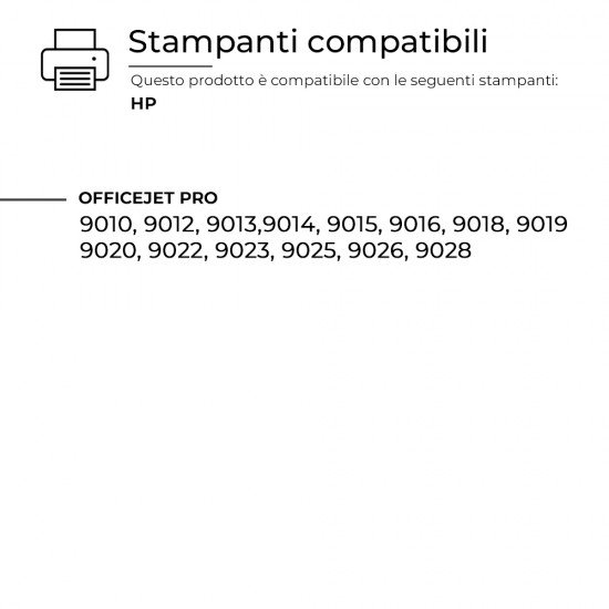 4 Cartucce Hp 963XL 3YP35AE  Nero + Colori Compatibili