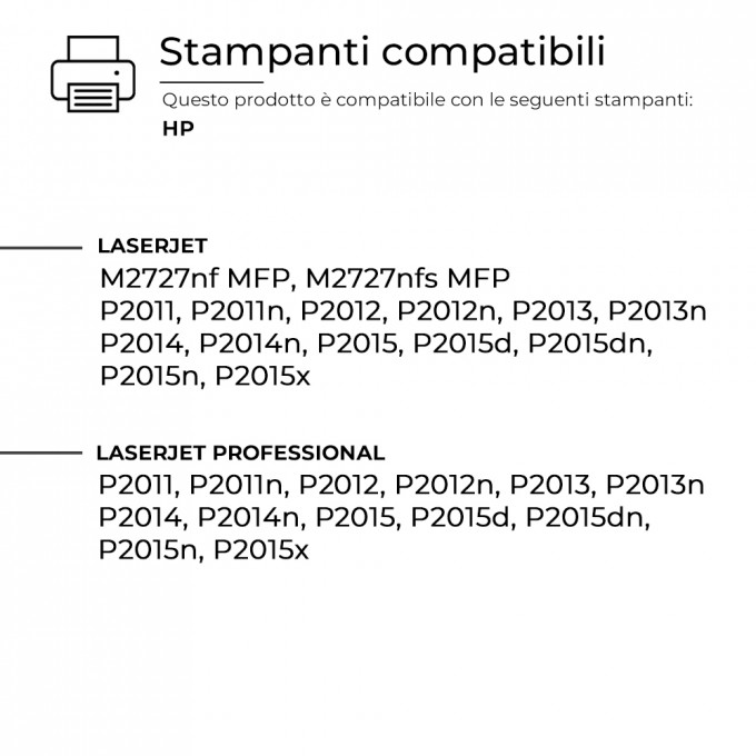 3 Toner HP Q7553A-Q5949A 49A 53A Nero Compatibile